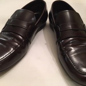 Prada Men's Brushed Spazzolato Leather Loafers
